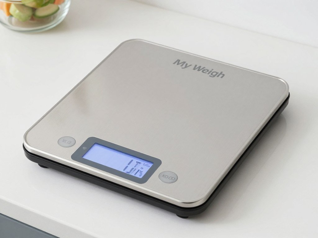 My Weigh KD8000 Scale weighing food for meal prep