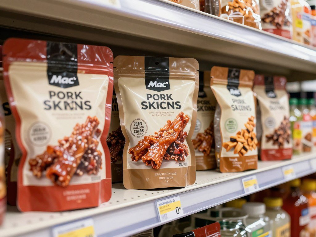 Mac's Pork Skins at Walmart - zero carb keto snack option