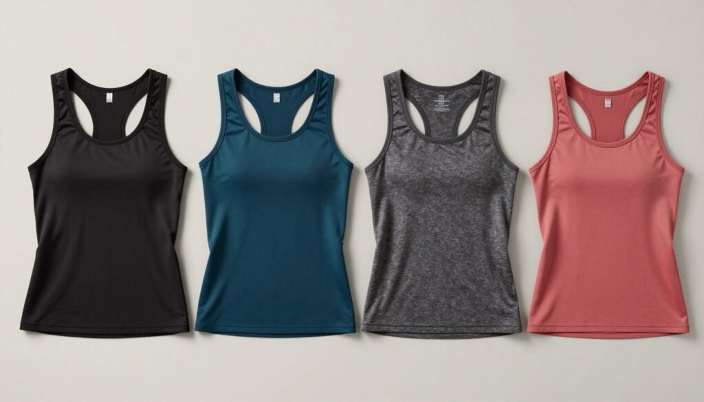 THE GYM PEOPLE Ice Silk Quick Dry Sleeveless Top in multiple colors laid flat