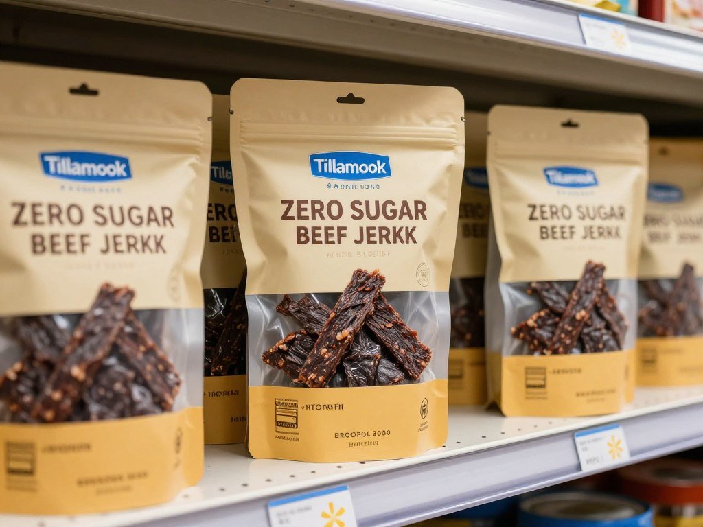 Tillamook Zero Sugar Beef Jerky at Walmart - protein-packed keto snack