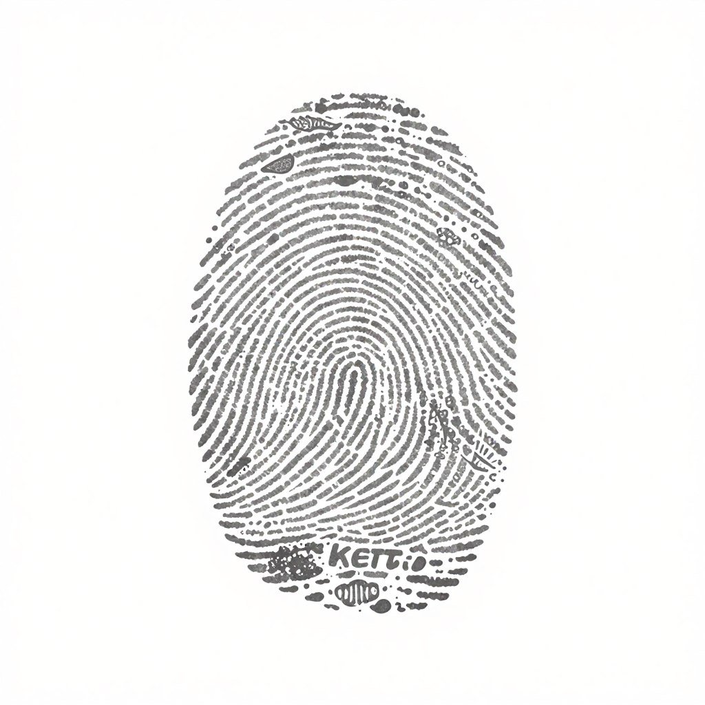 Unique fingerprint symbolizing metabolic individuality on a Custom Keto Diet